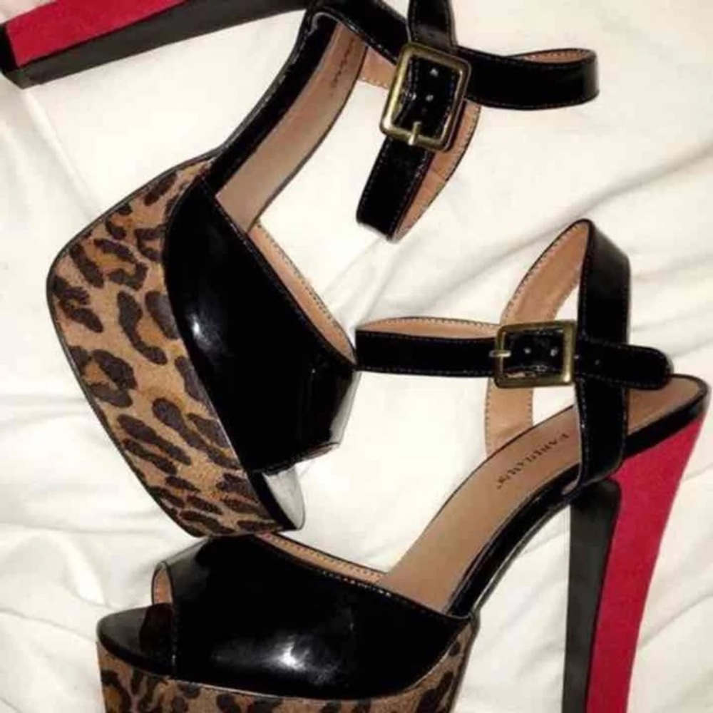 JustFab Cheetah Platform Heels
